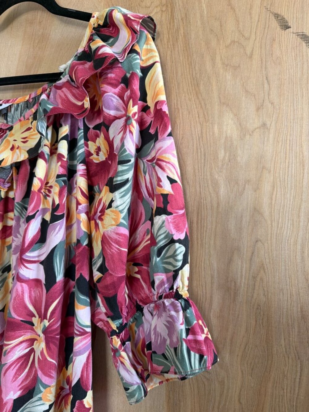 Set of 2 Vintage Hilo Hattie Hawaiian Floral MuuMuu Caftan House Dress Size XL - Picture 5 of 15